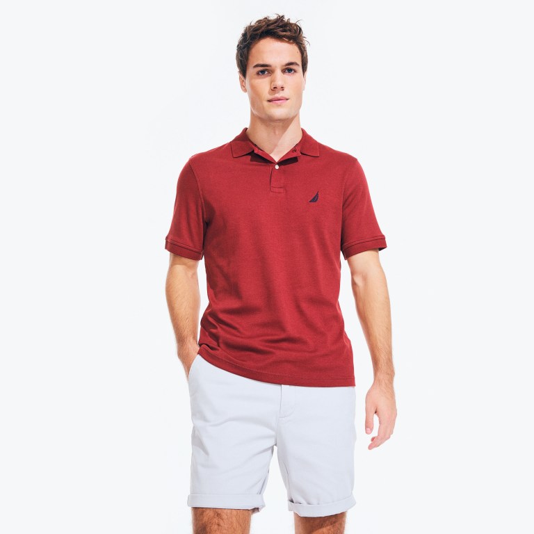 Nautica Red Logo Short Sleeve Polo Shirt Men Size L Classic Fit - beyond  exchange